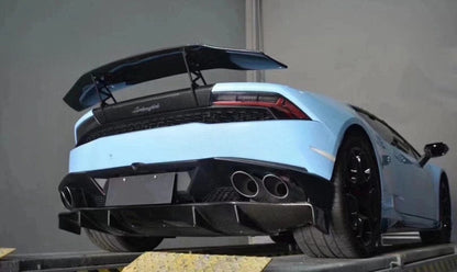 Carbon DM Style Rear Diffuser Lip For Lamborghini Huracan LP610-4