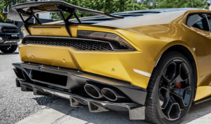Carbon DM Style Rear Diffuser Lip For Lamborghini Huracan LP610-4