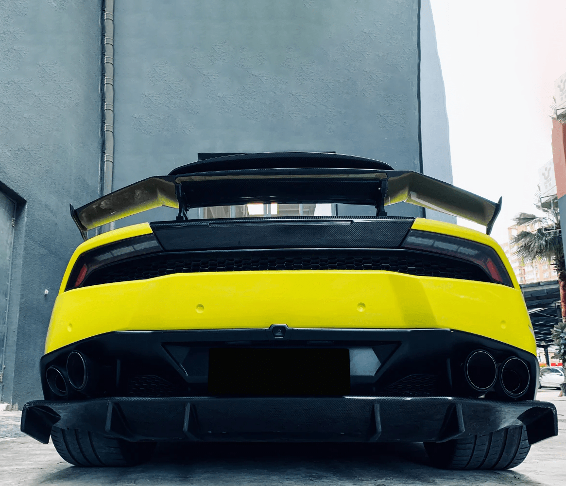 Carbon DM Style Rear Diffuser Lip For Lamborghini Huracan LP610-4