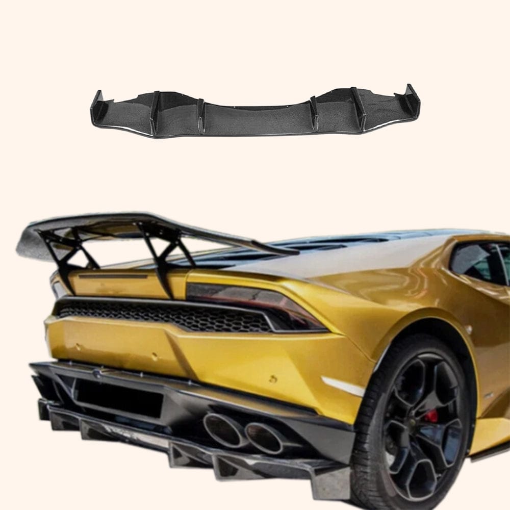 Carbon DM Style Rear Diffuser Lip For Lamborghini Huracan LP610-4