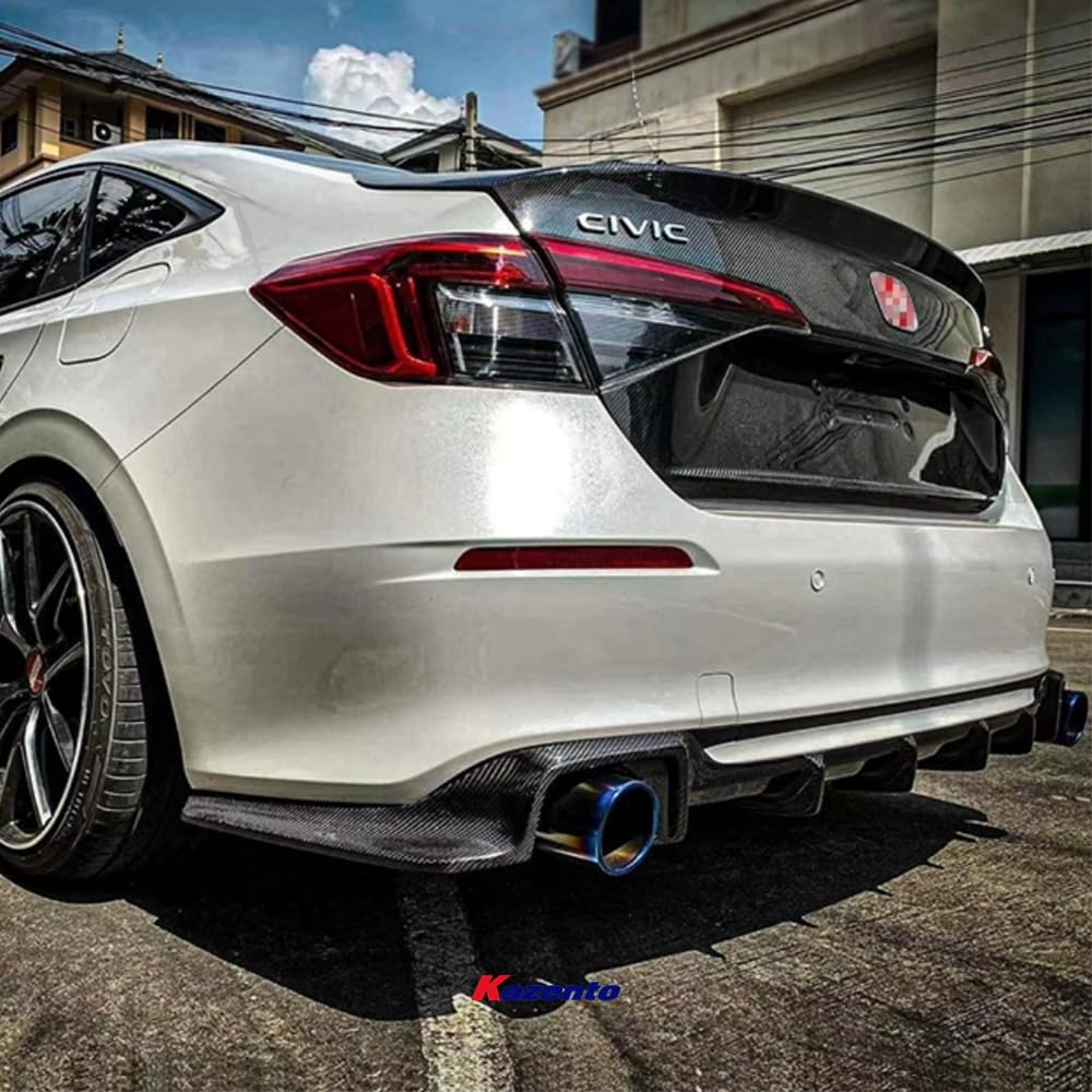 Carbon DuckStyle Rear Trunk Boot Lid For Honda Civic FE1 Sedan 22-24
