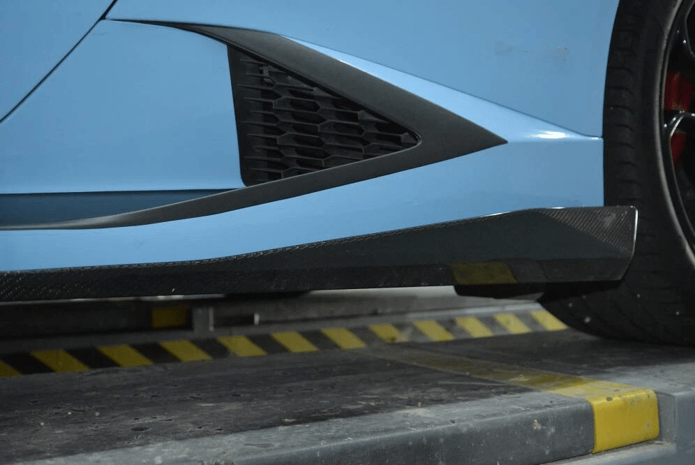 Carbon Fiber Side Skirts Extensions Pair For Lamborghini Huracan LP610