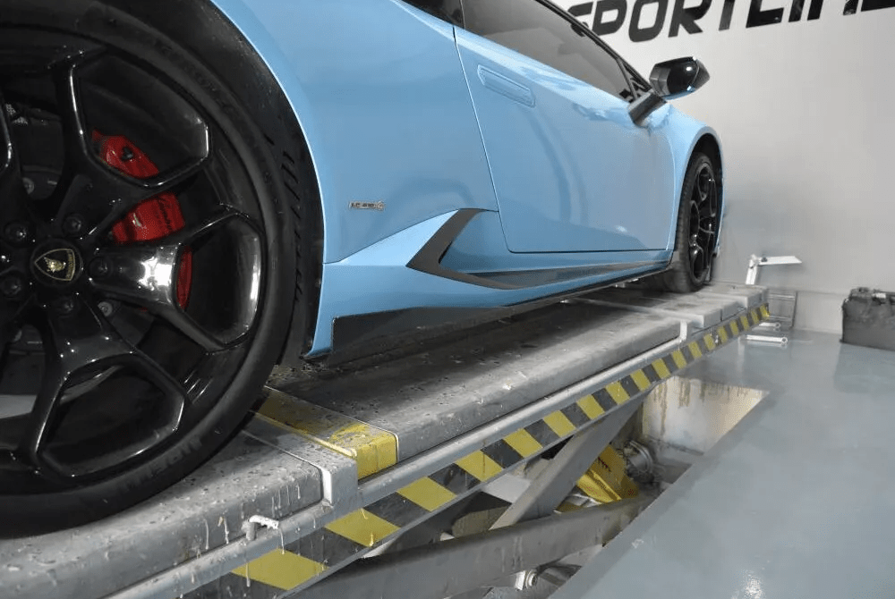 Carbon Fiber Side Skirts Extensions Pair For Lamborghini Huracan LP610