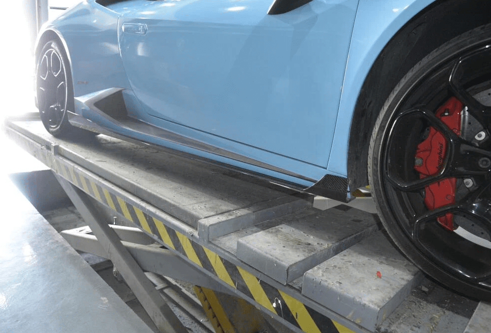 Carbon Fiber Side Skirts Extensions Pair For Lamborghini Huracan LP610