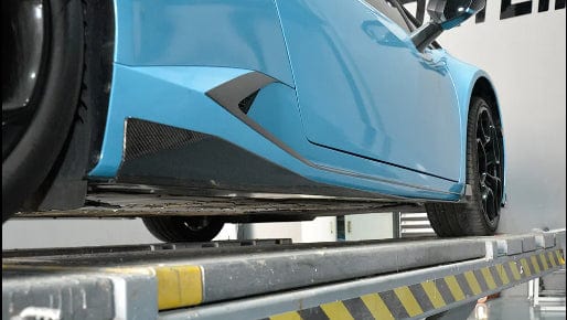 Carbon Fiber Side Skirts Extensions Pair For Lamborghini Huracan LP610