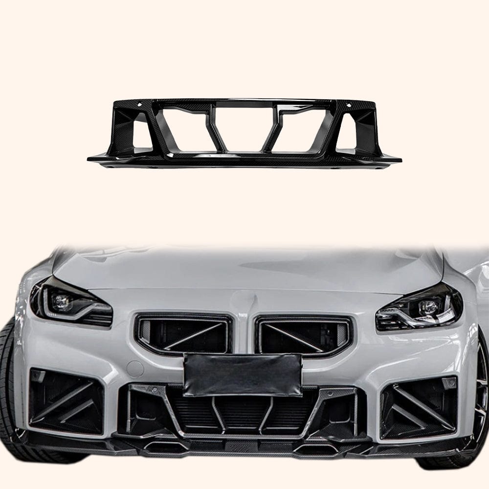 Carbon Front Bumper Center Grille For BMW M2 G87 Coupe 2 Door 2023-24