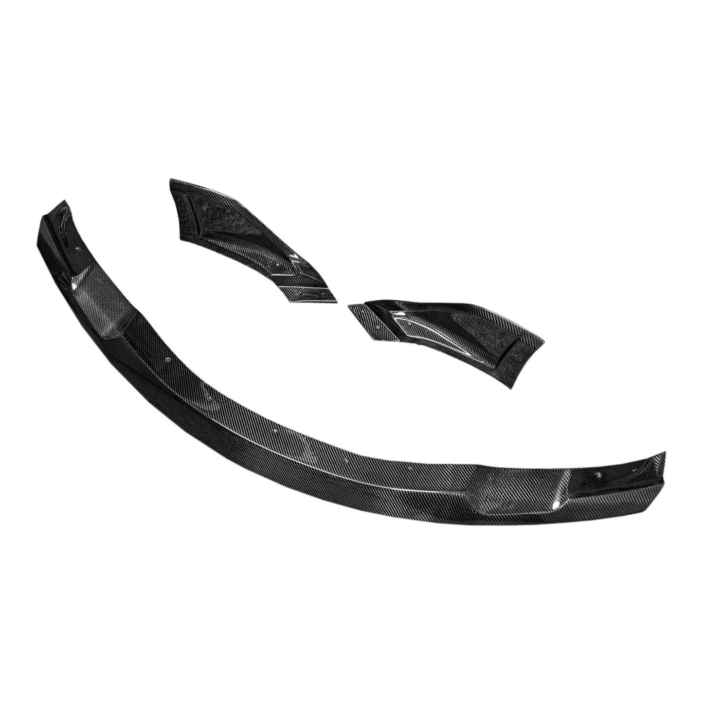 Carbon Front Bumper Lip 3pcs For Toyota GR Supra MK5 A90 A91 2019-24 Kazento Carbon Parts Carbon Fiber A90-FL-3P-P3-CF