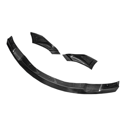 Carbon Front Bumper Lip 3pcs For Toyota GR Supra MK5 A90 A91 2019-24 Kazento Carbon Parts Carbon Fiber A90-FL-3P-P3-CF