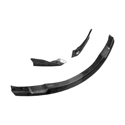 Carbon Front Bumper Lip 3pcs For Toyota GR Supra MK5 A90 A91 2019-24