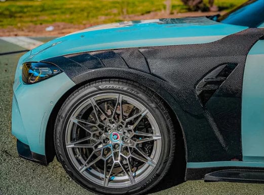 Carbon Front Bumper Side Fender For BMW M4 G82 2020-24 2 Door Coupe Kazento Carbon Parts Carbon Fiber M4G82-FF-KZW-CF