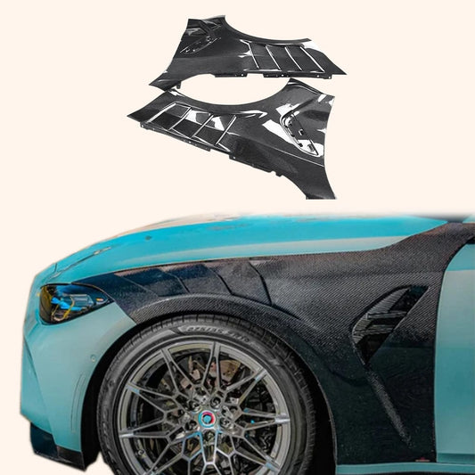 Carbon Front Bumper Side Fender For BMW M4 G82 2020-24 2 Door Coupe Kazento Carbon Parts Carbon Fiber M4G82-FF-KZW-CF