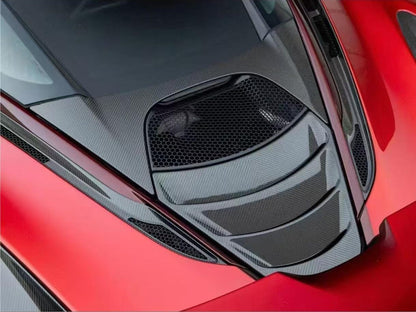 Carbon OE Style Engine Cover Replacement Maclaren 720S Spider 2017-23 Kazento Carbon Parts Carbon Fiber 720S-TRUNK-TRIM-OE-CF