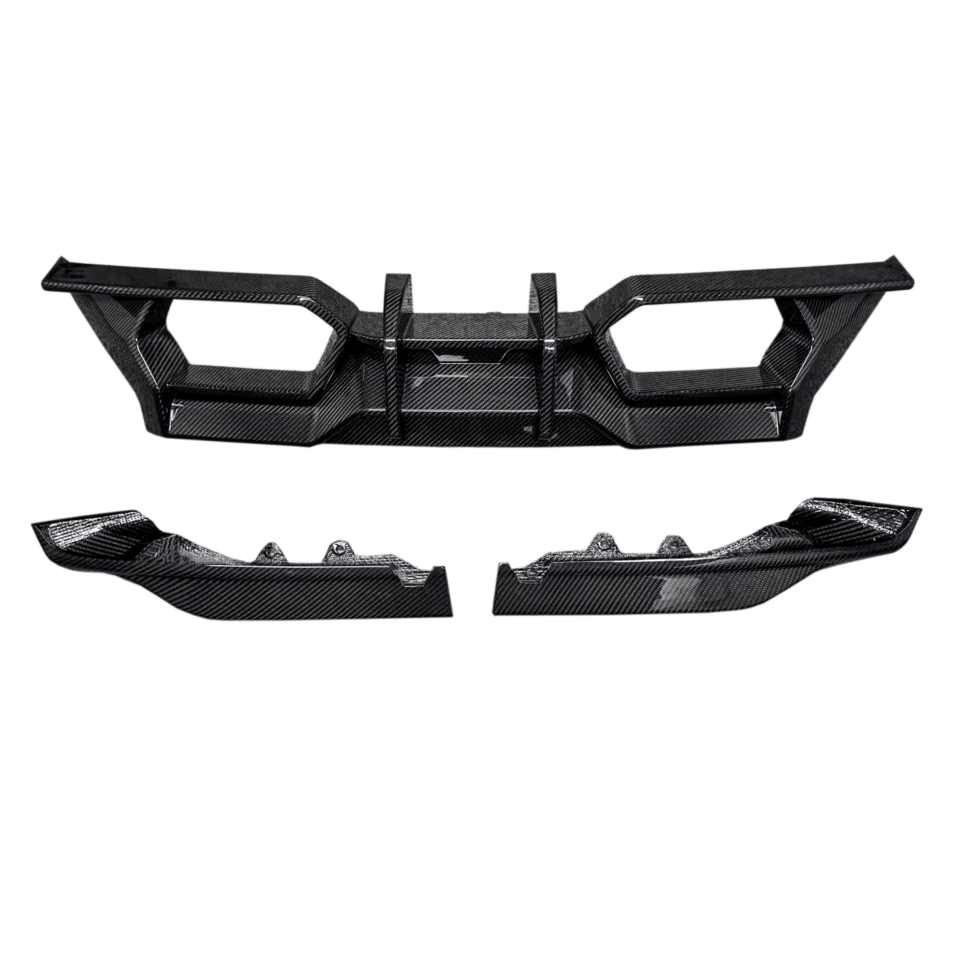 Carbon Rear Bumper Diffuser Lip For BMW M2 G87 Coupe 2 Door 2023-24 Kazento Carbon Parts Carbon Fiber M2G87-DIF-KZW-CF