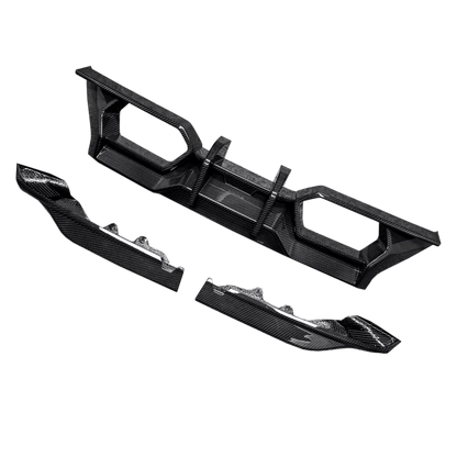 Carbon Rear Bumper Diffuser Lip For BMW M2 G87 Coupe 2 Door 2023-24 Kazento Carbon Parts Carbon Fiber M2G87-DIF-KZW-CF