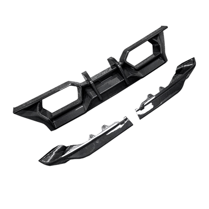 Carbon Rear Bumper Diffuser Lip For BMW M2 G87 Coupe 2 Door 2023-24 Kazento Carbon Parts Carbon Fiber M2G87-DIF-KZW-CF