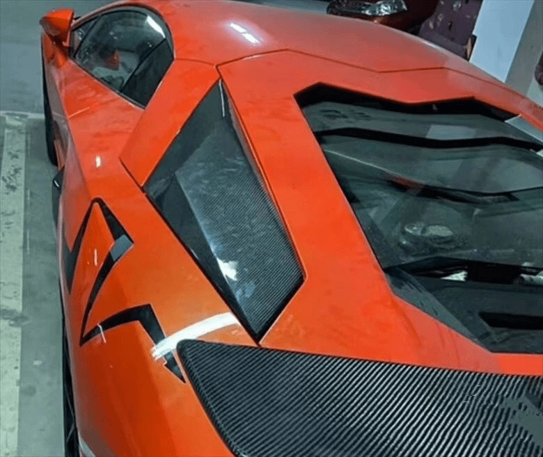 Carbon Side Rear Vents Duct Trim For Lamborghini Aventador LP700 LP720 LP750 Kazento Carbon Parts Carbon Fiber LP700720-TRUNK-TRIM-KZ-CF