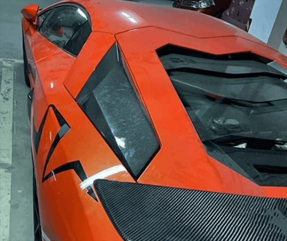 Carbon Side Rear Vents Duct Trim For Lamborghini Aventador LP700 LP720 LP750 Kazento Carbon Parts Carbon Fiber LP700720-TRUNK-TRIM-KZ-CF
