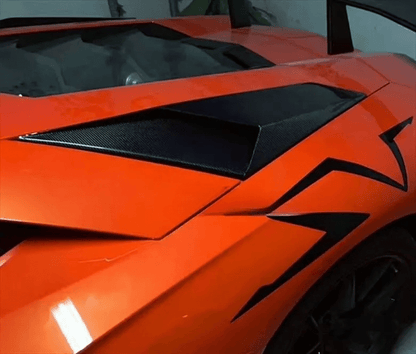 Carbon Side Rear Vents Duct Trim For Lamborghini Aventador LP700 LP720 LP750 Kazento Carbon Parts Carbon Fiber LP700720-TRUNK-TRIM-KZ-CF