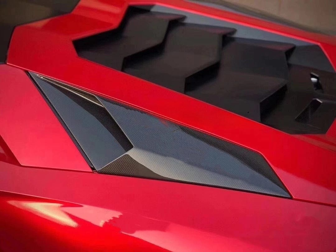Carbon Side Rear Vents Duct Trim For Lamborghini Aventador LP700 LP720 LP750 Kazento Carbon Parts Carbon Fiber LP700720-TRUNK-TRIM-KZ-CF
