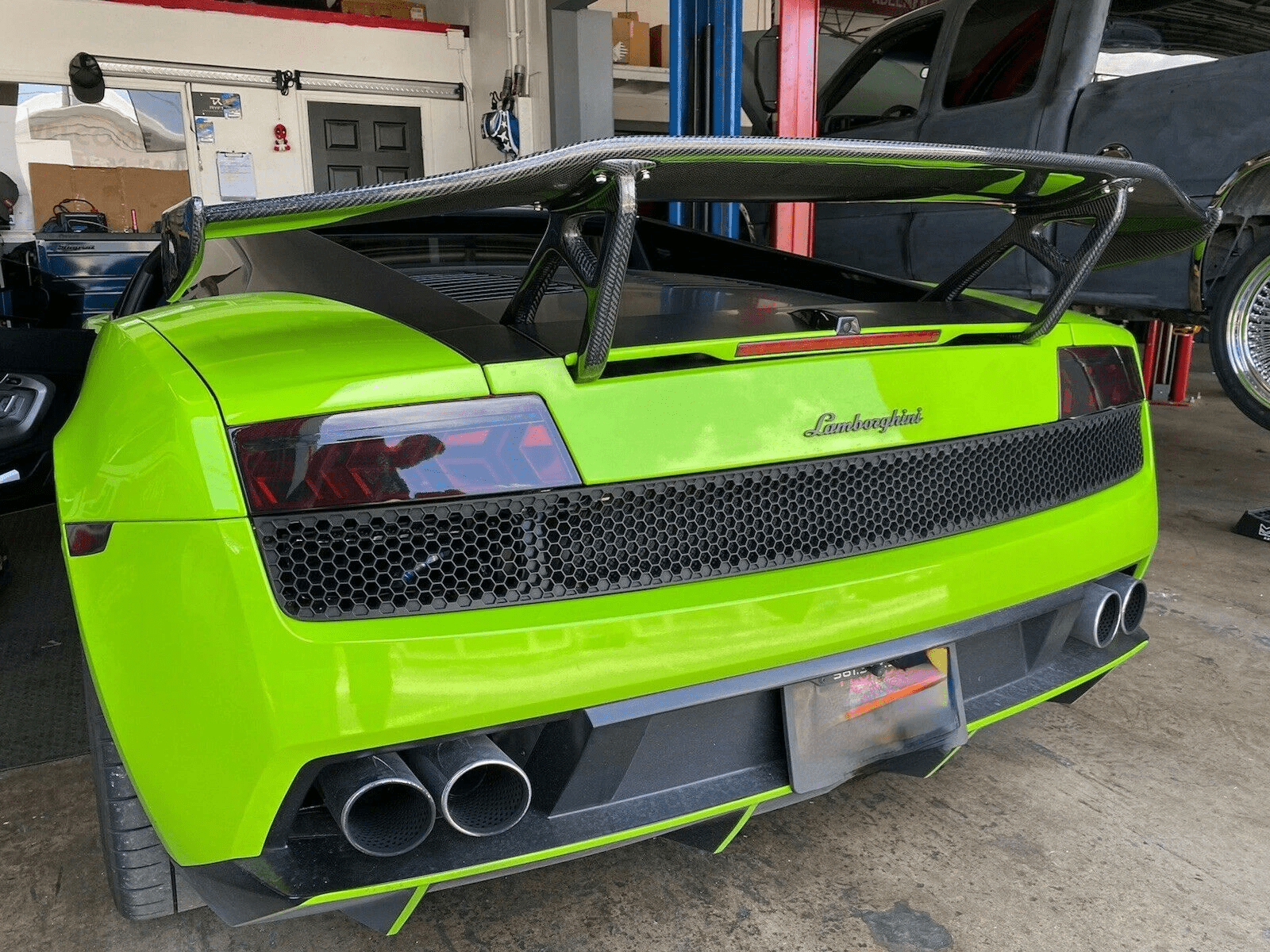 Carbon V Style Rear GT Spoiler For Lamborghini Gallardo LP570 560 550 Kazento Carbon Parts Carbon Fiber LP570-RS-GT-V-CF