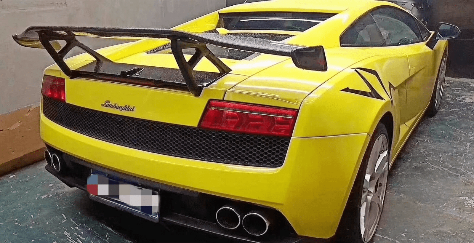 Carbon V Style Rear GT Spoiler For Lamborghini Gallardo LP570 560 550 Kazento Carbon Parts Carbon Fiber LP570-RS-GT-V-CF