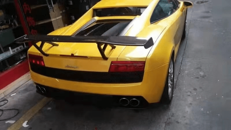 Carbon V Style Rear GT Spoiler For Lamborghini Gallardo LP570 560 550 Kazento Carbon Parts Carbon Fiber LP570-RS-GT-V-CF