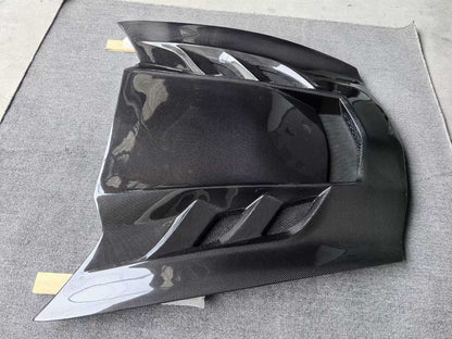 Chevrolet Corvette C7 ZR1 Style Front Vented Bonnets Hood 2014-2019 Kazento Carbon Parts Carbon Fiber C7-HOOD-GC-CF