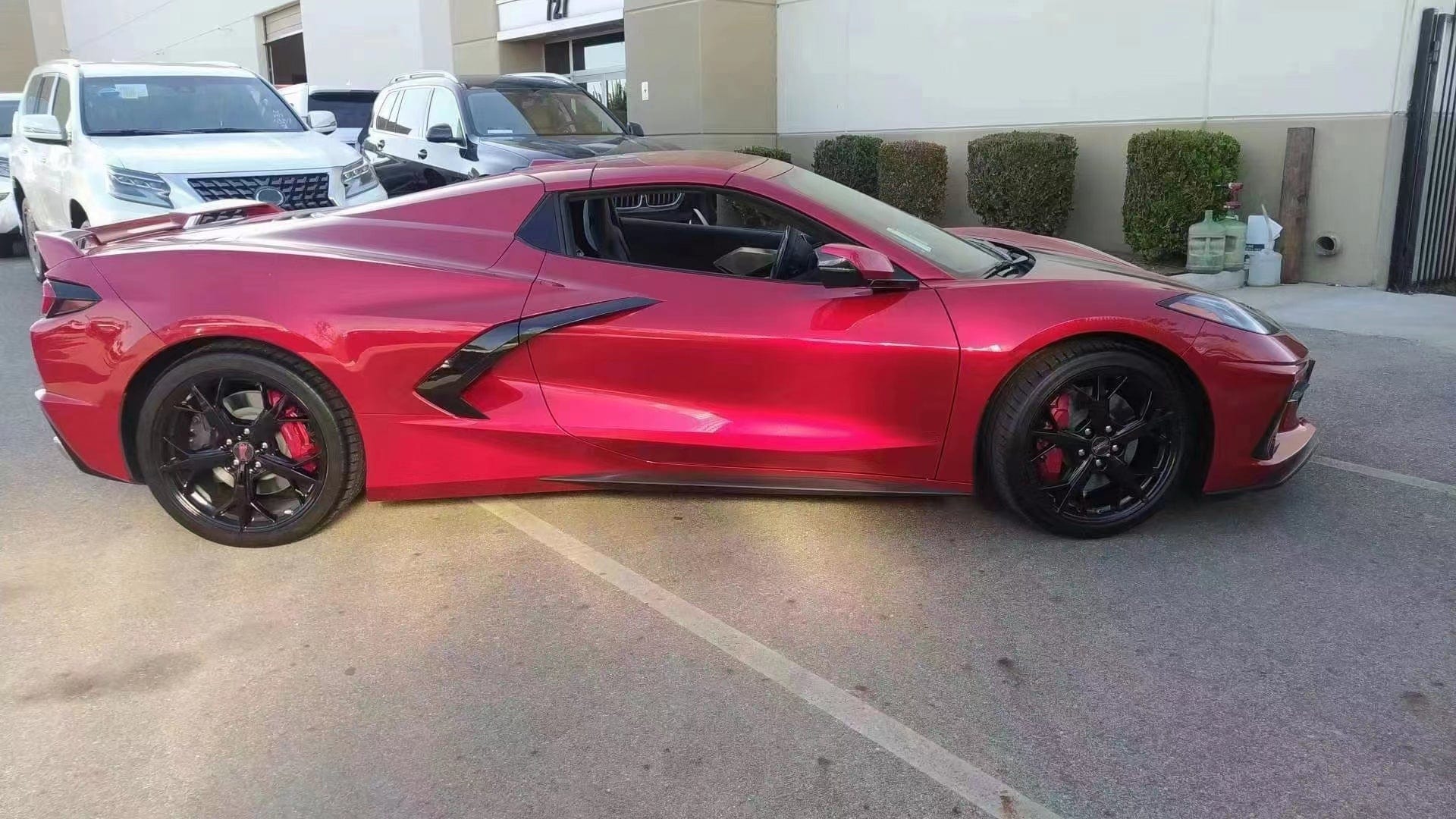 Chevrolet Corvette C8 2 Door OE Style Side Skirts 2020-2024 Kazento Carbon Parts Carbon Fiber CORVETTEC8-SS-OE-CF