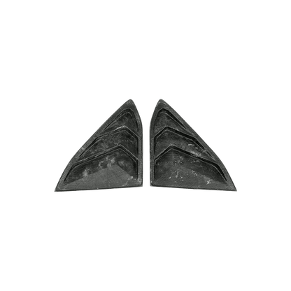 Chevrolet Corvette C8 2 Door Window Louvers 2020-2024 Kazento Carbon Parts Carbon Fiber CORVETTEC8-LOUVER-KZ-CF