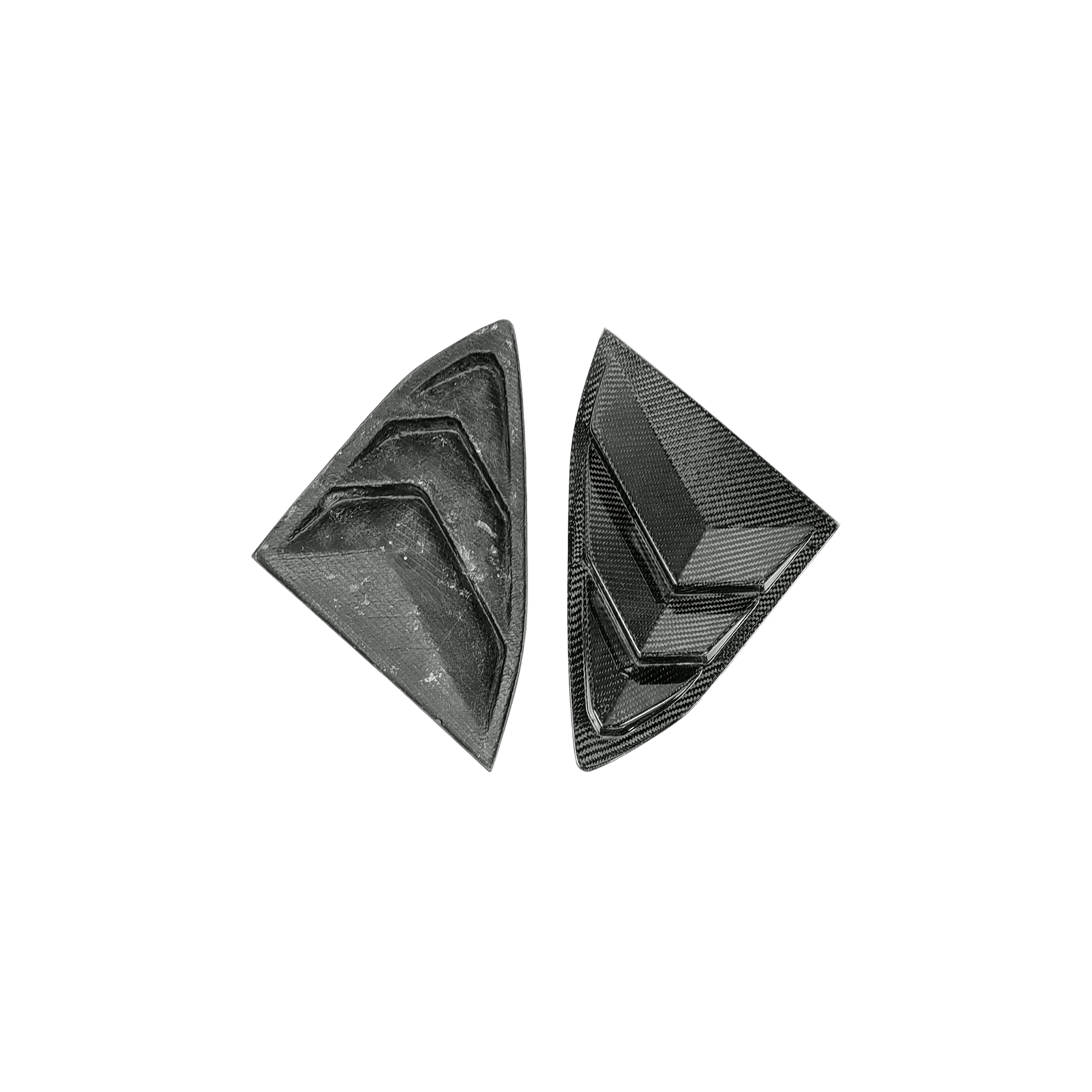 Chevrolet Corvette C8 2 Door Window Louvers 2020-2024 Kazento Carbon Parts Carbon Fiber CORVETTEC8-LOUVER-KZ-CF