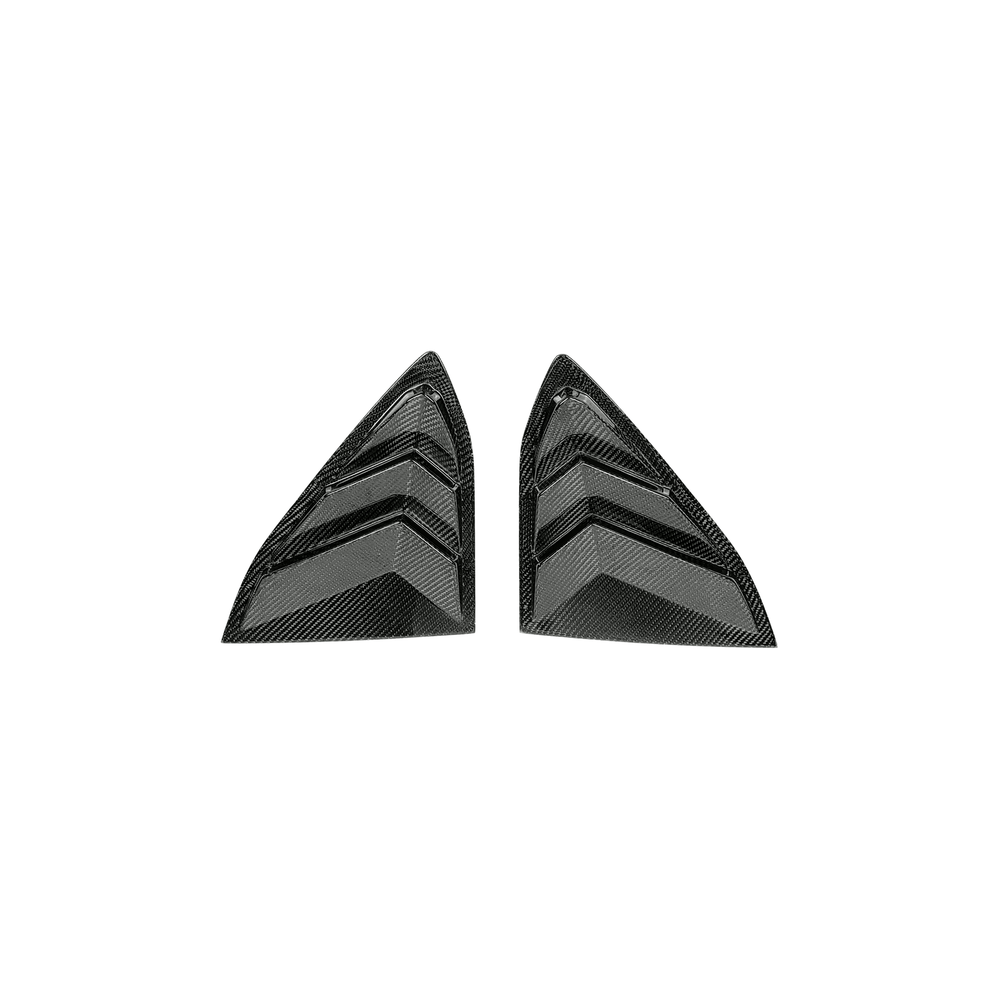 Chevrolet Corvette C8 2 Door Window Louvers 2020-2024 Kazento Carbon Parts Carbon Fiber CORVETTEC8-LOUVER-KZ-CF