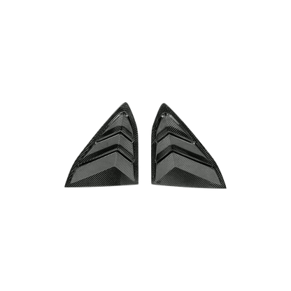 Chevrolet Corvette C8 2 Door Window Louvers 2020-2024 Kazento Carbon Parts Carbon Fiber CORVETTEC8-LOUVER-KZ-CF