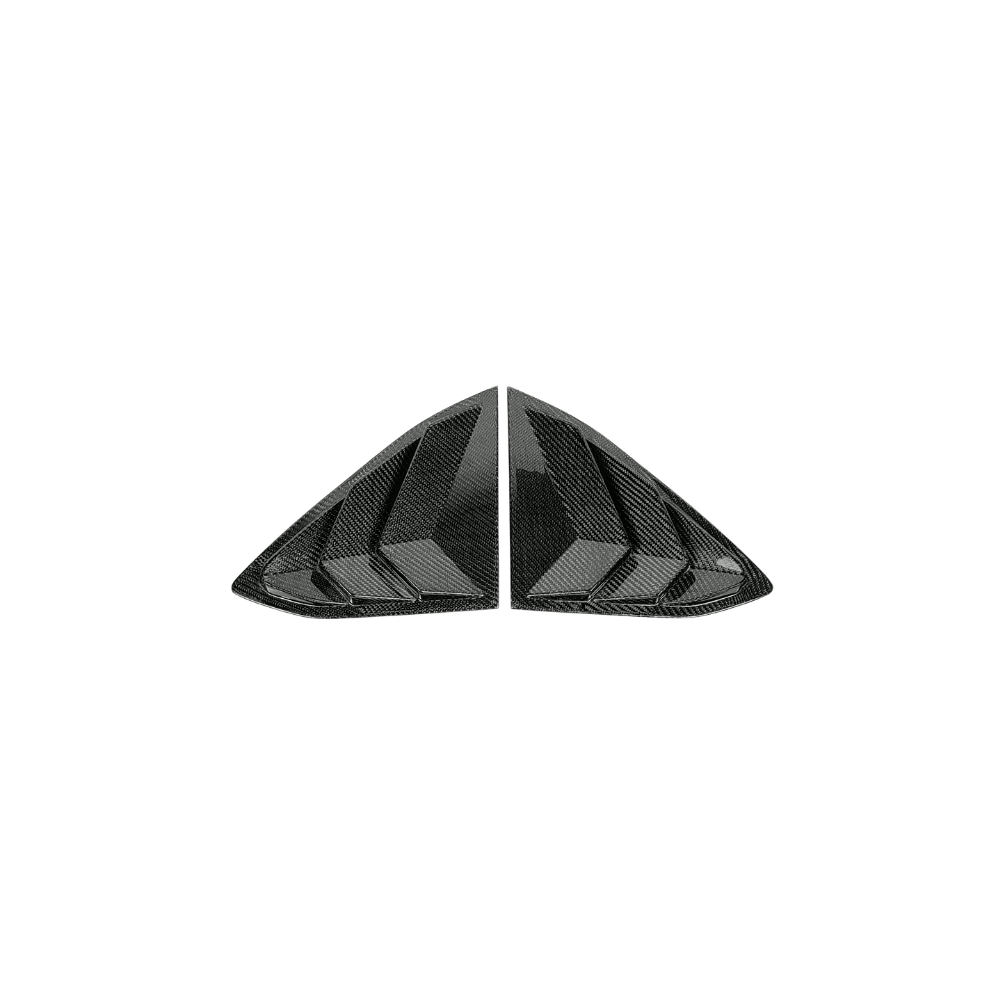 Chevrolet Corvette C8 2 Door Window Louvers 2020-2024 Kazento Carbon Parts Carbon Fiber CORVETTEC8-LOUVER-KZ-CF