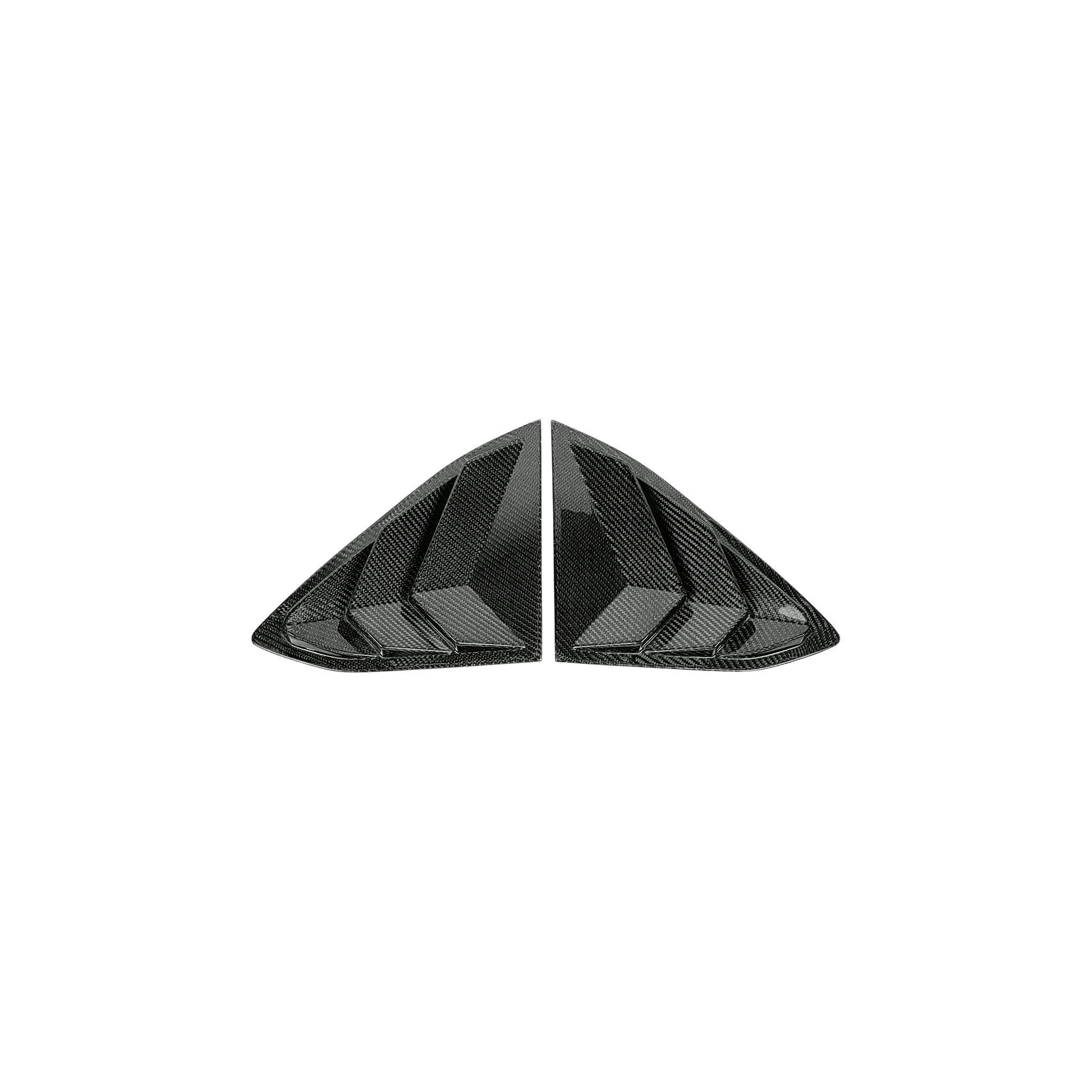 Chevrolet Corvette C8 2 Door Window Louvers 2020-2024 Kazento Carbon Parts Carbon Fiber CORVETTEC8-LOUVER-KZ-CF