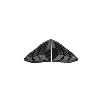 Chevrolet Corvette C8 2 Door Window Louvers 2020-2024 Kazento Carbon Parts Carbon Fiber CORVETTEC8-LOUVER-KZ-CF