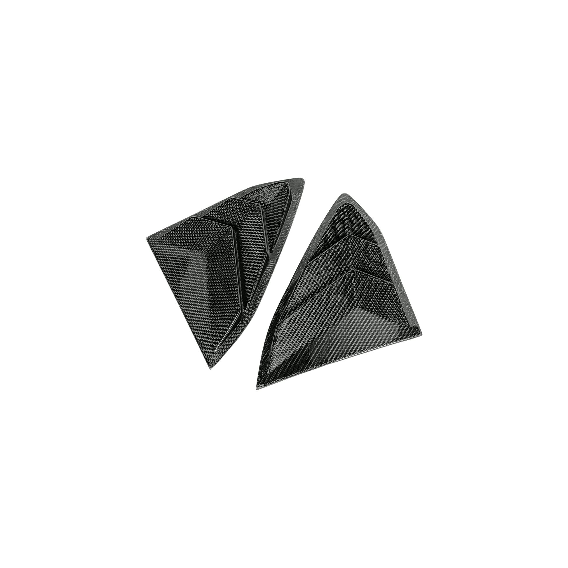 Chevrolet Corvette C8 2 Door Window Louvers 2020-2024 Kazento Carbon Parts Carbon Fiber CORVETTEC8-LOUVER-KZ-CF