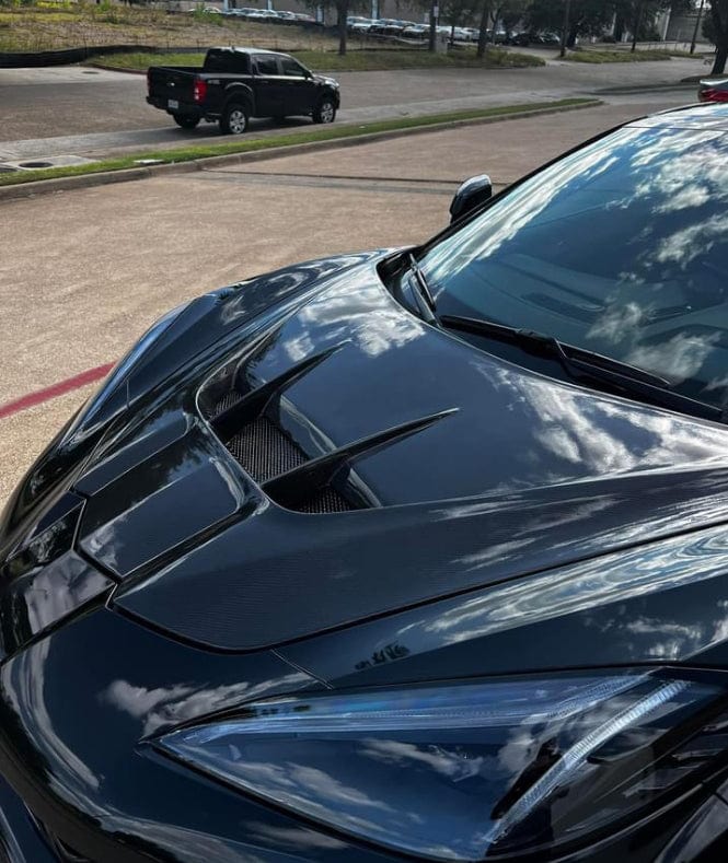 Chevrolet Corvette C8 Front Vented Cooling Hood 2020-2024 Kazento Carbon Parts Bonnets/Hoods Carbon Fiber CORVETTEC8-HOOD-ZR1-CF