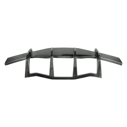 Chevrolet Corvette C8 Rear Bumper Diffuser Lip 2020-2024 Kazento Carbon Parts Carbon Fiber CORVETTEC8-DIF-KZ-CF