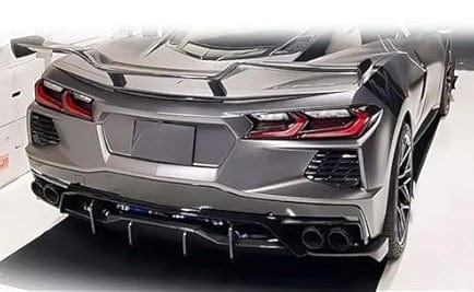 Chevrolet Corvette C8 Rear Bumper Diffuser Lip 2020-2024 Kazento Carbon Parts Carbon Fiber CORVETTEC8-DIF-KZ-CF