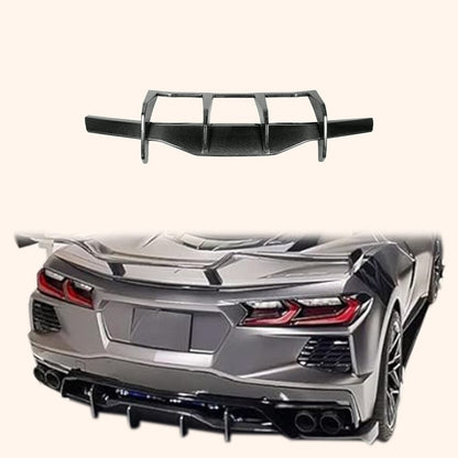 Chevrolet Corvette C8 Rear Bumper Diffuser Lip 2020-2024 Kazento Carbon Parts Carbon Fiber CORVETTEC8-DIF-KZ-CF
