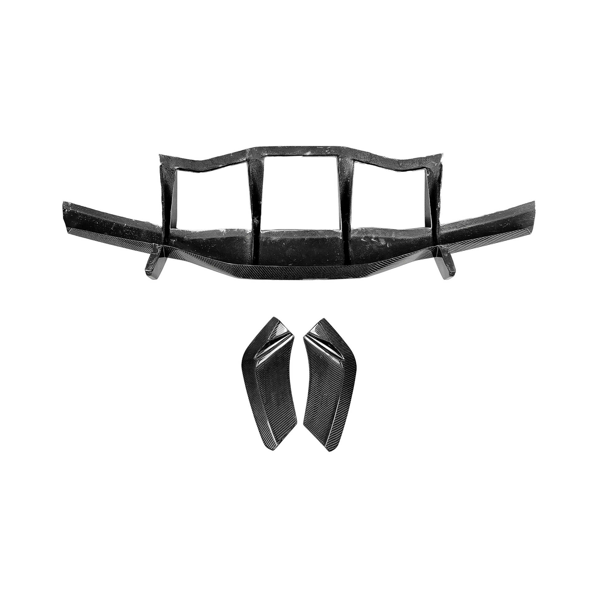 Chevrolet Corvette C8 Rear Bumper Diffuser Lip 2020-2024 Kazento Carbon Parts Carbon Fiber CORVETTEC8-DIFSPAT-KZ-CF