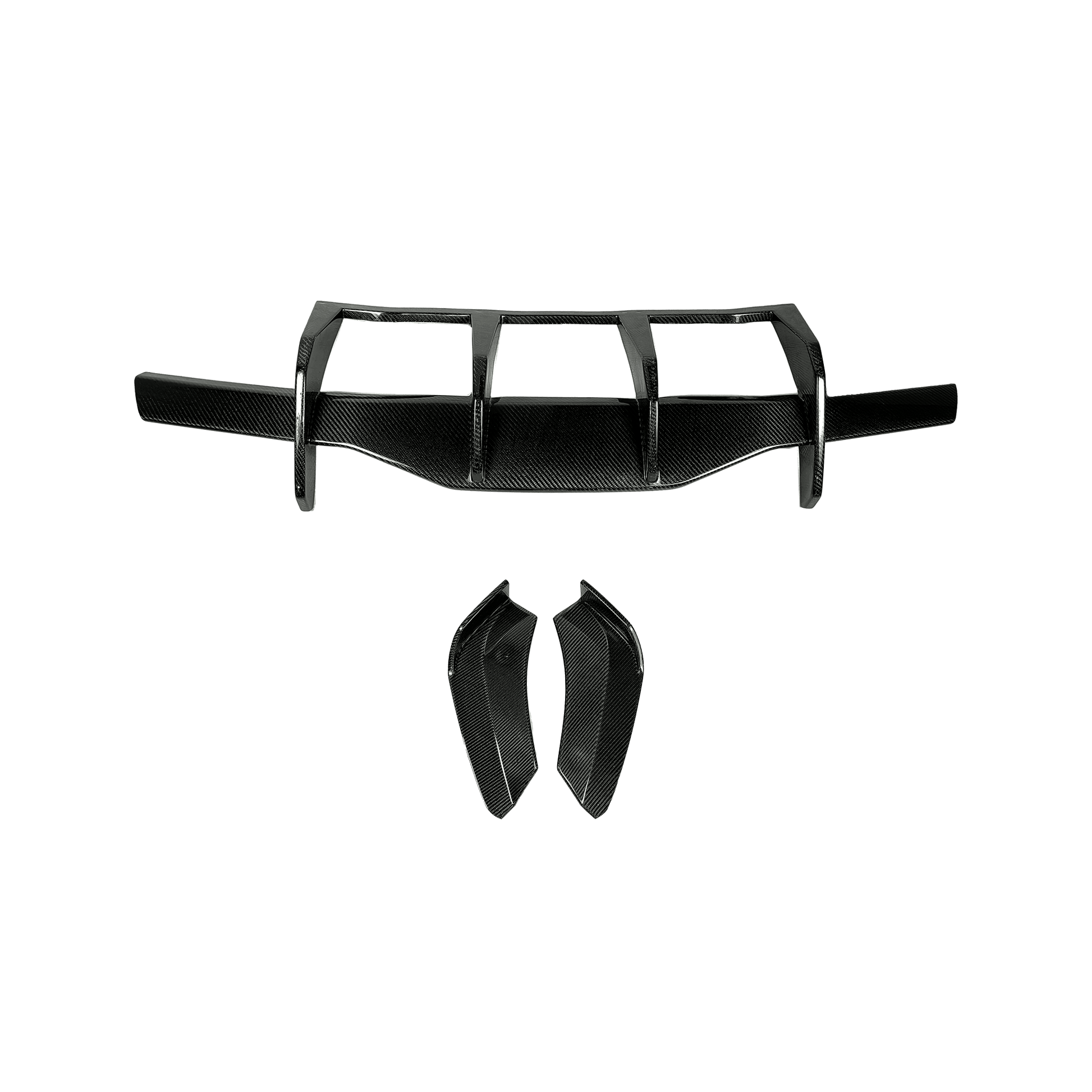 Chevrolet Corvette C8 Rear Bumper Diffuser Lip 2020-2024 Kazento Carbon Parts Carbon Fiber CORVETTEC8-DIFSPAT-KZ-CF