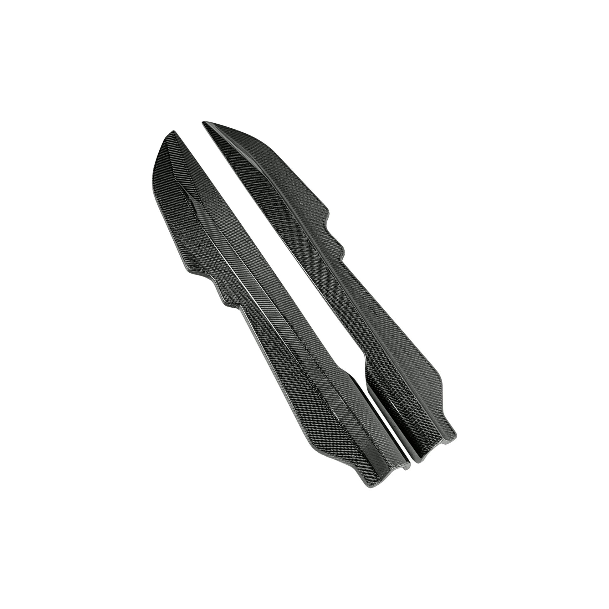 Chevrolet Corvette C8 Side Skirts Add On Spat 2020-2024 Kazento Carbon Parts Carbon Fiber CORVETTEC8-SS-ADD-KZ-CF