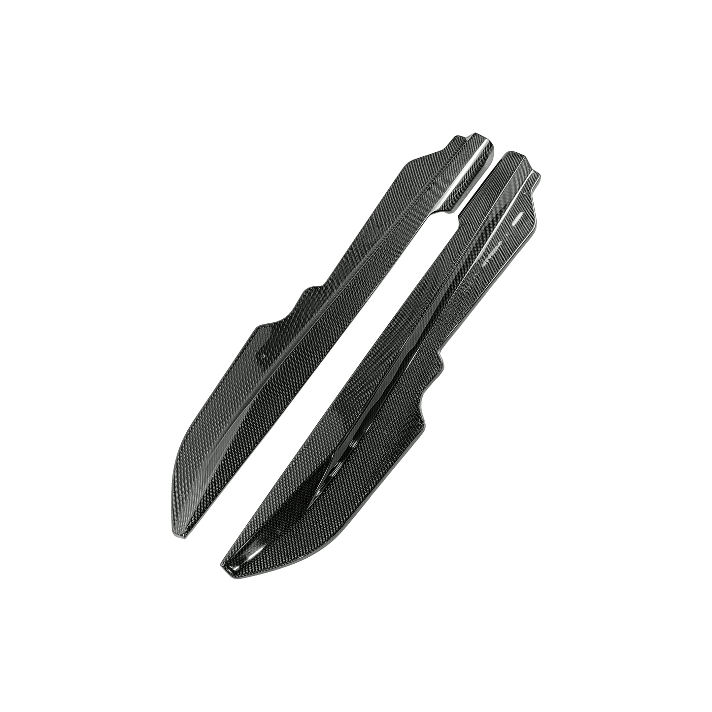 Chevrolet Corvette C8 Side Skirts Add On Spat 2020-2024 Kazento Carbon Parts Carbon Fiber CORVETTEC8-SS-ADD-KZ-CF