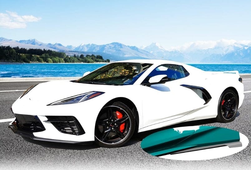 Chevrolet Corvette C8 Side Skirts Add On Spat 2020-2024 Kazento Carbon Parts Carbon Fiber CORVETTEC8-SS-ADD-KZ-CF