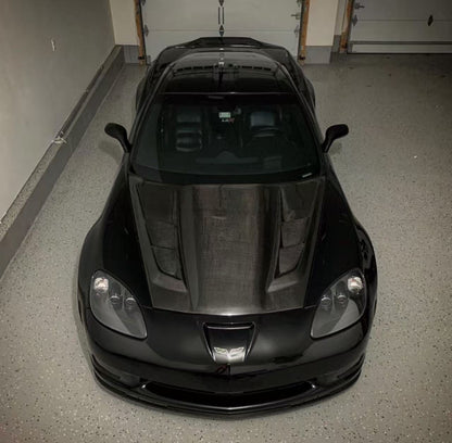 Chevry Corvette C6 H-Design Vented Hood Bonnet 2005-2013