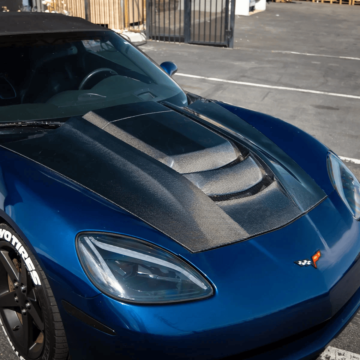 Chevry Corvette C6 ZR1-Style Vented Hood Bonnet 2005-2013
