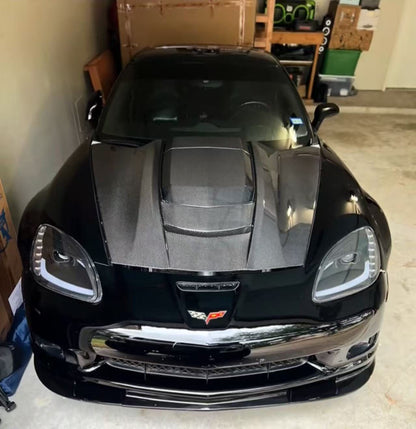 Chevry Corvette C6 ZR1-Style Vented Hood Bonnet 2005-2013