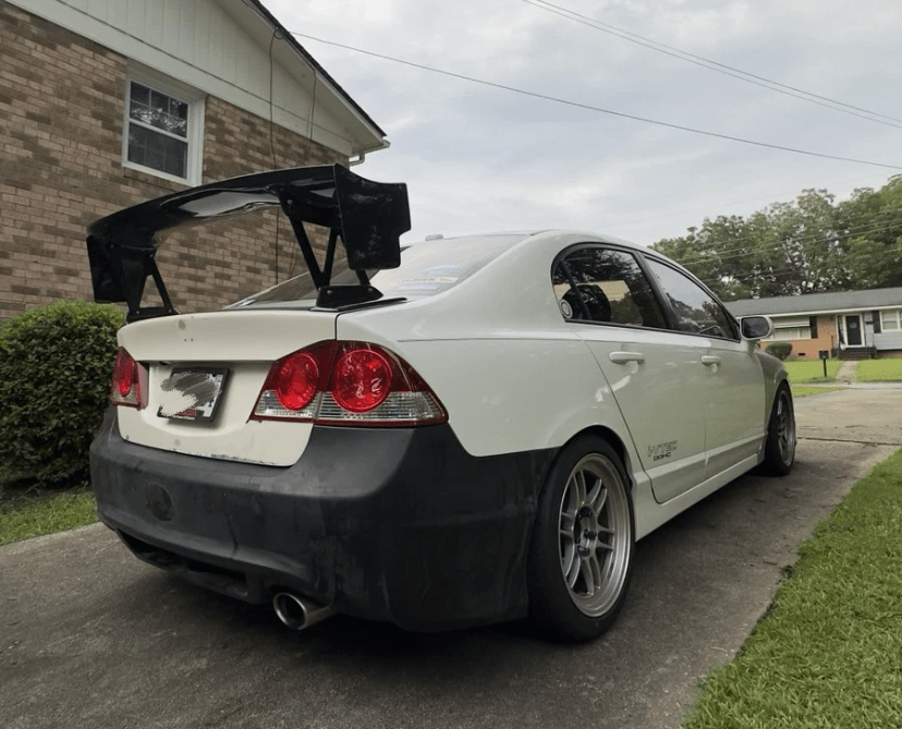 Civic FD2 J1 Type Rear GT Spoiler 140cm/150cm Length Kazento Carbon Parts 车身侧板