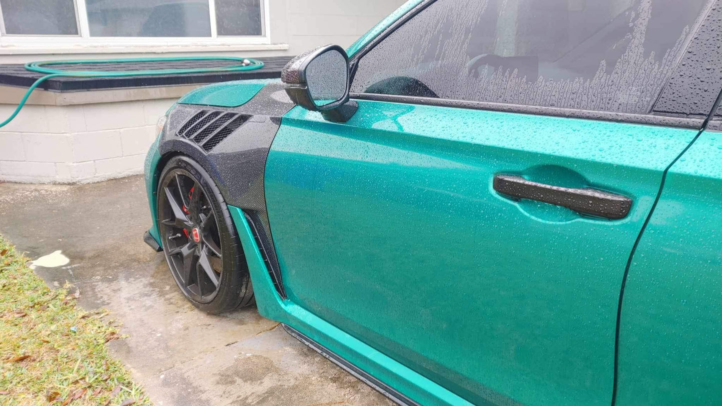 Civic Type-R FL5 Cooling Vented Front Fenders Kazento Carbon Parts 车身侧板